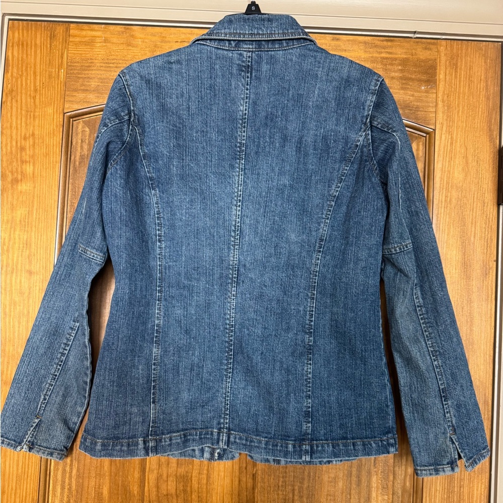 RXB Dark Blue Ruffled Denim Jacket - Picture 4 of 5